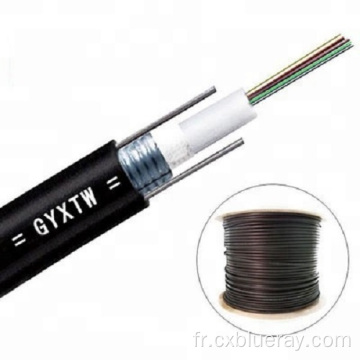 12 Câble de fibre optique en fibre optique à usage aérien blindé de noyau